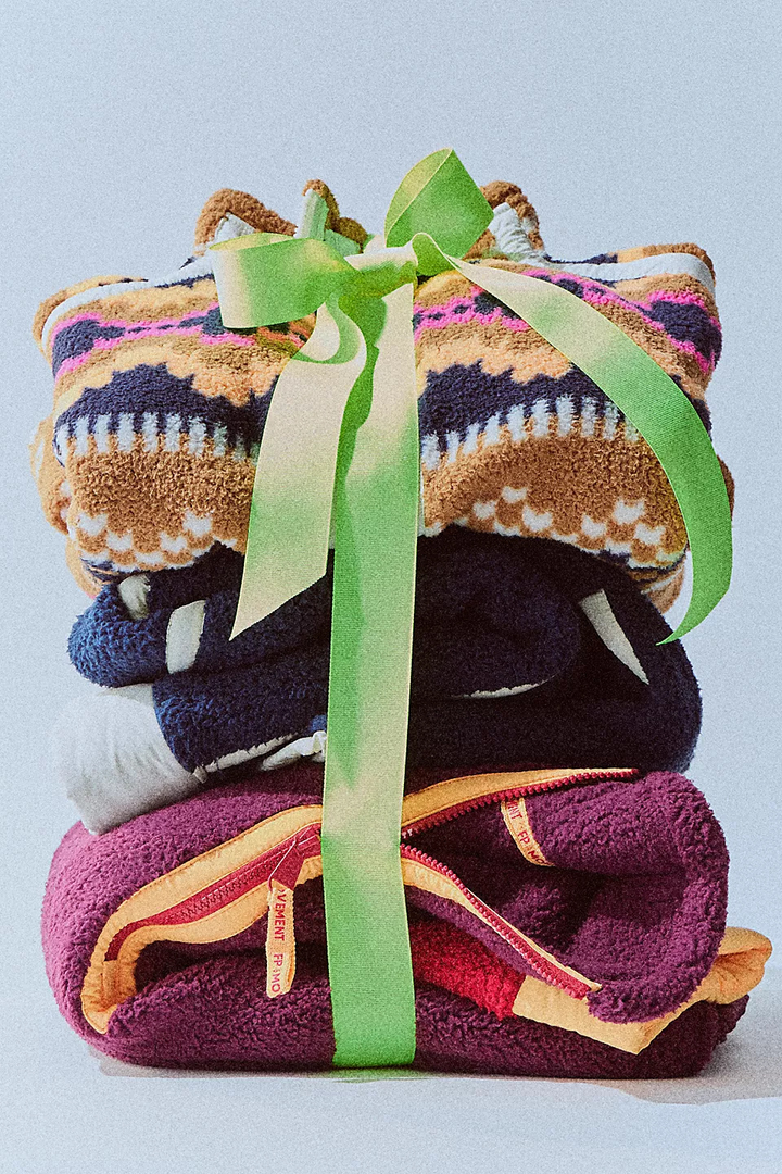 Mountain High Printed Half Zip Fleece in Isle-Knit Twig Combo