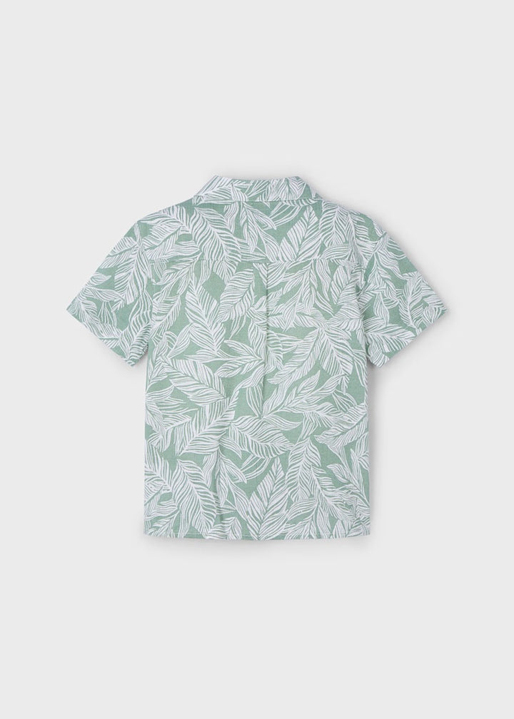 Tropical print button shirt