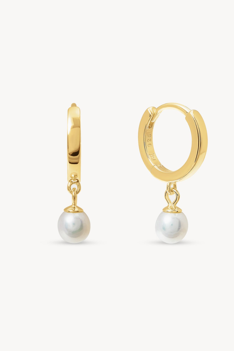 HILLBERG &amp; BERK Pearl Drop Hoops