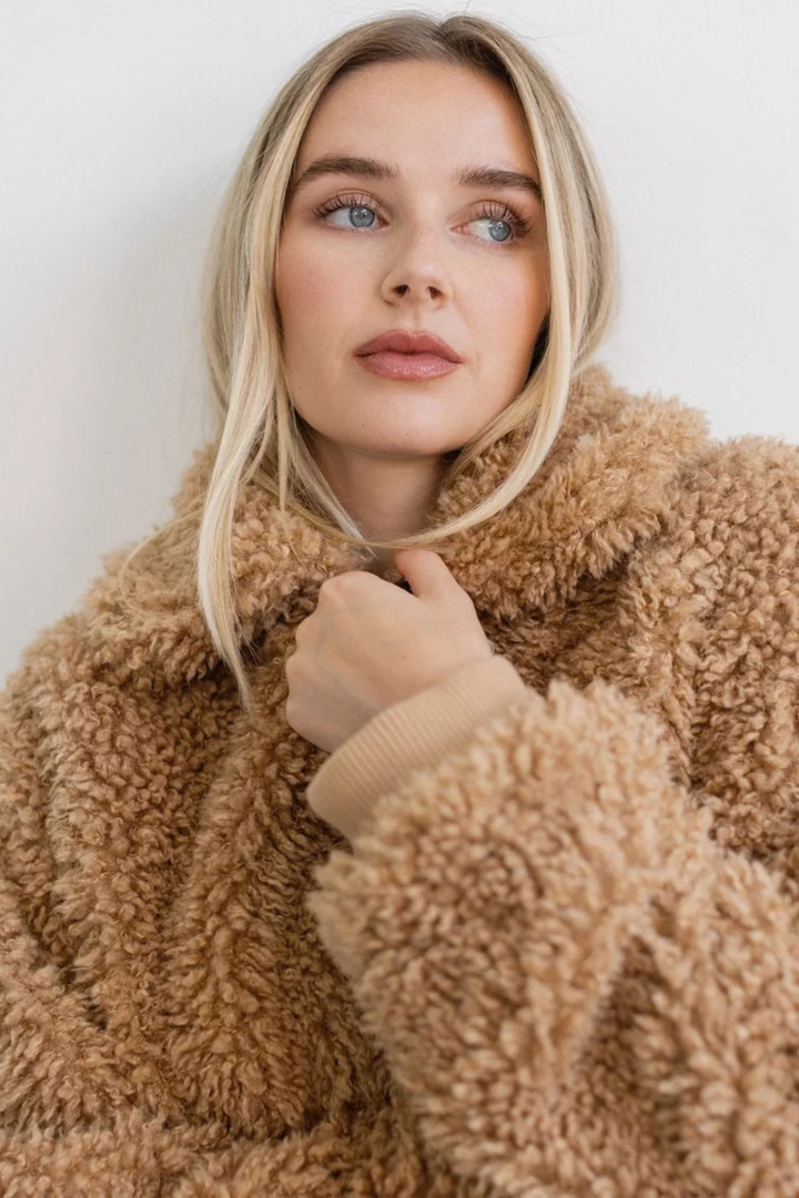 Brunette The Label Teddy Bear Sherpa Jacket