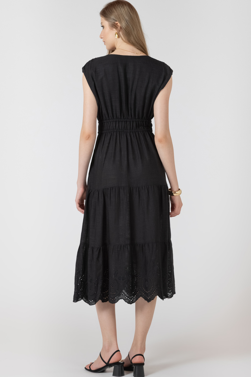 Black Tape Lucette Eyelet Dress - Hot Peppers Clothing
