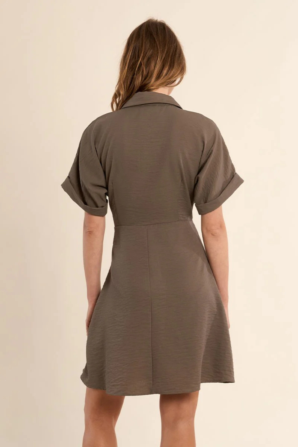 MOLLY BRACKEN Short dress, knotted at the waist - Hot Peppers Clothing