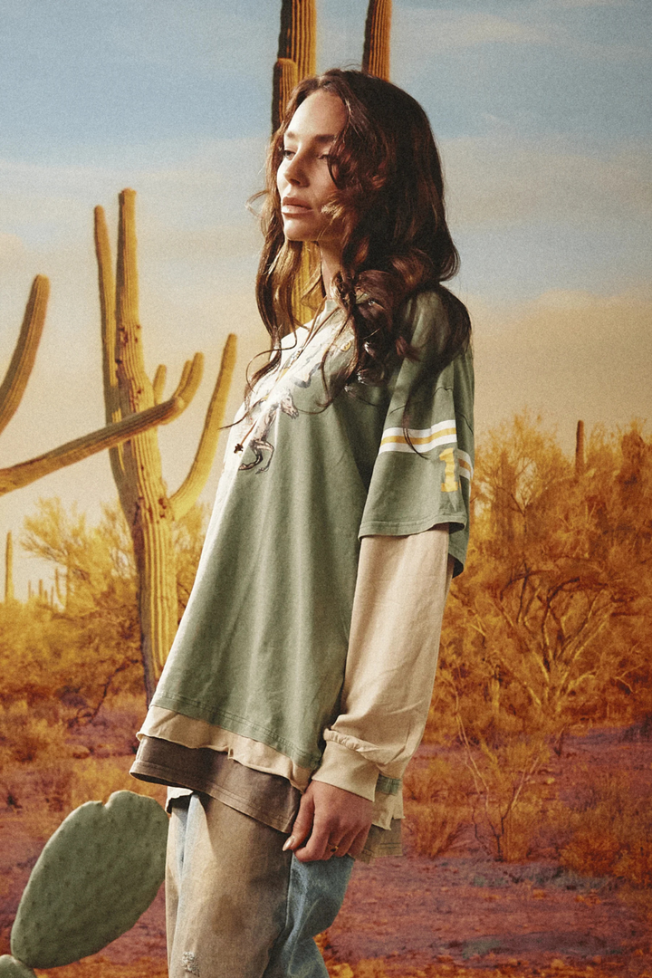 SABBI NEIGH SAYER LONG SLEEVE TEE SABBI