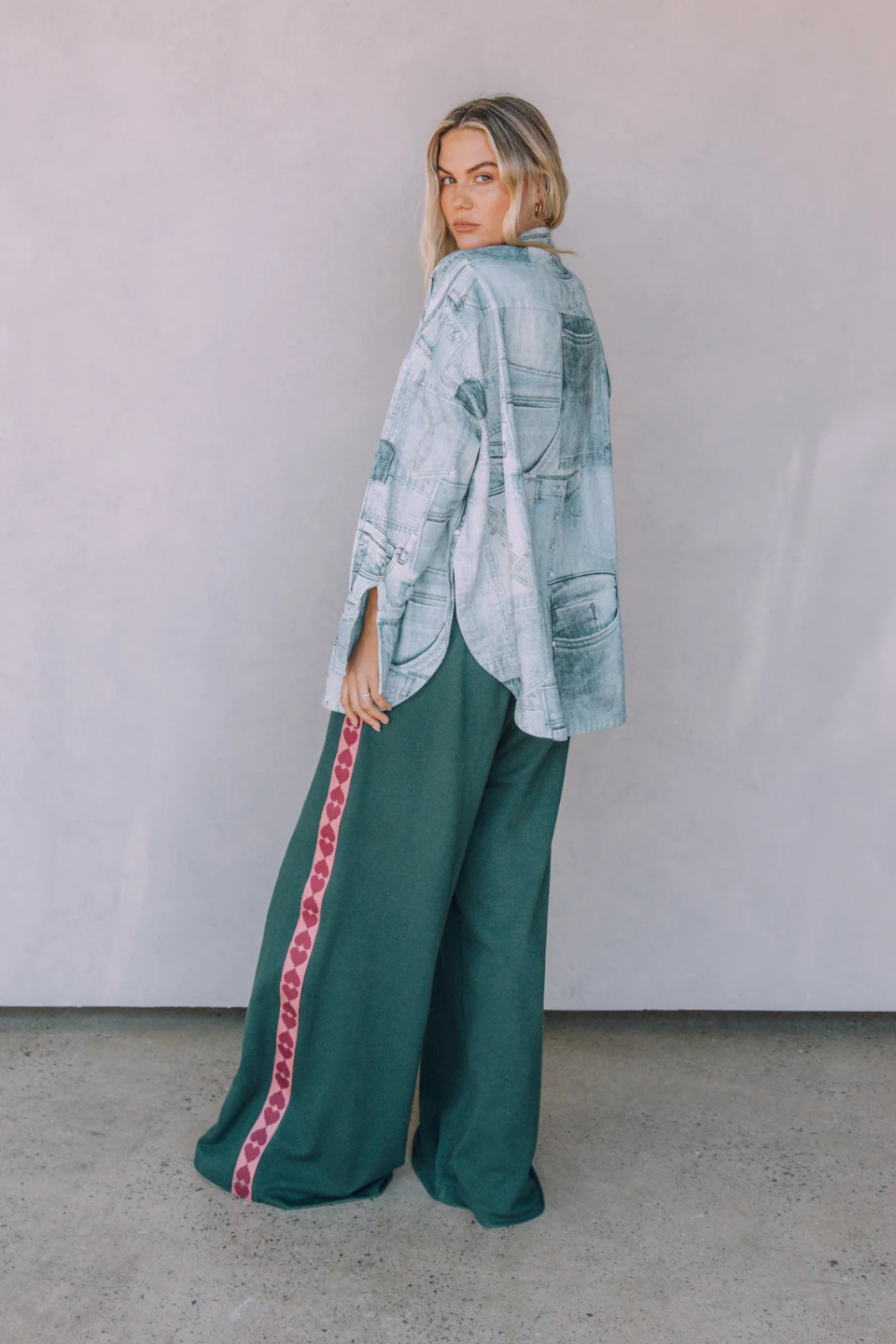 SABBI THE RAVING HEARTS PANTS - GREEN