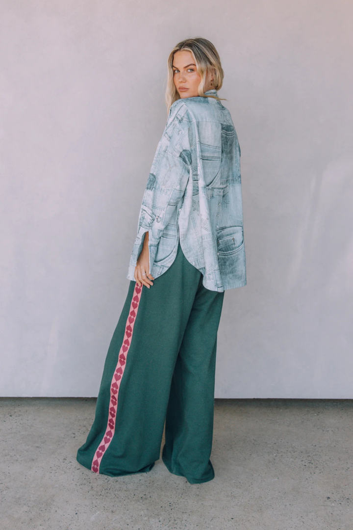 SABBI THE RAVING HEARTS PANTS - GREEN