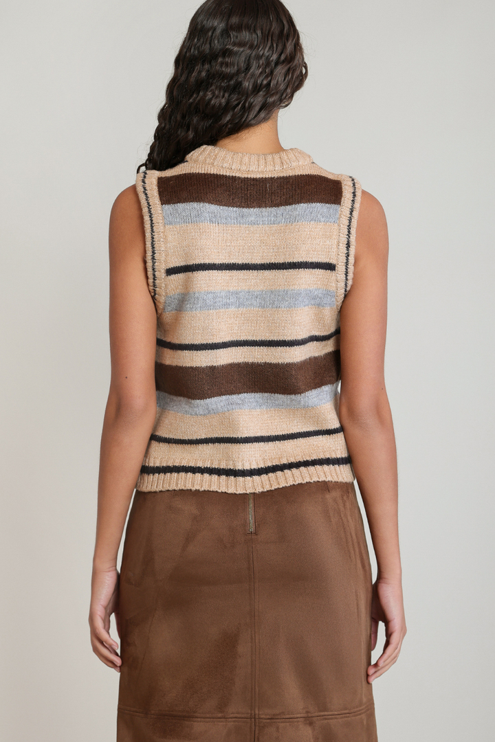 Dex Petra Stripe Sweater Vest