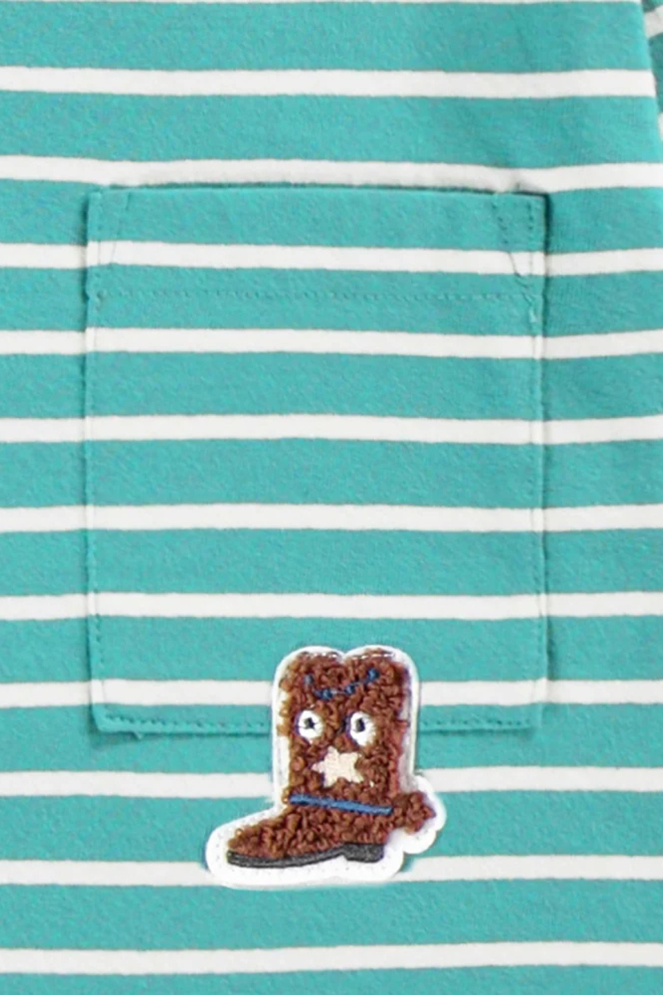 Turquoise striped T-shirt