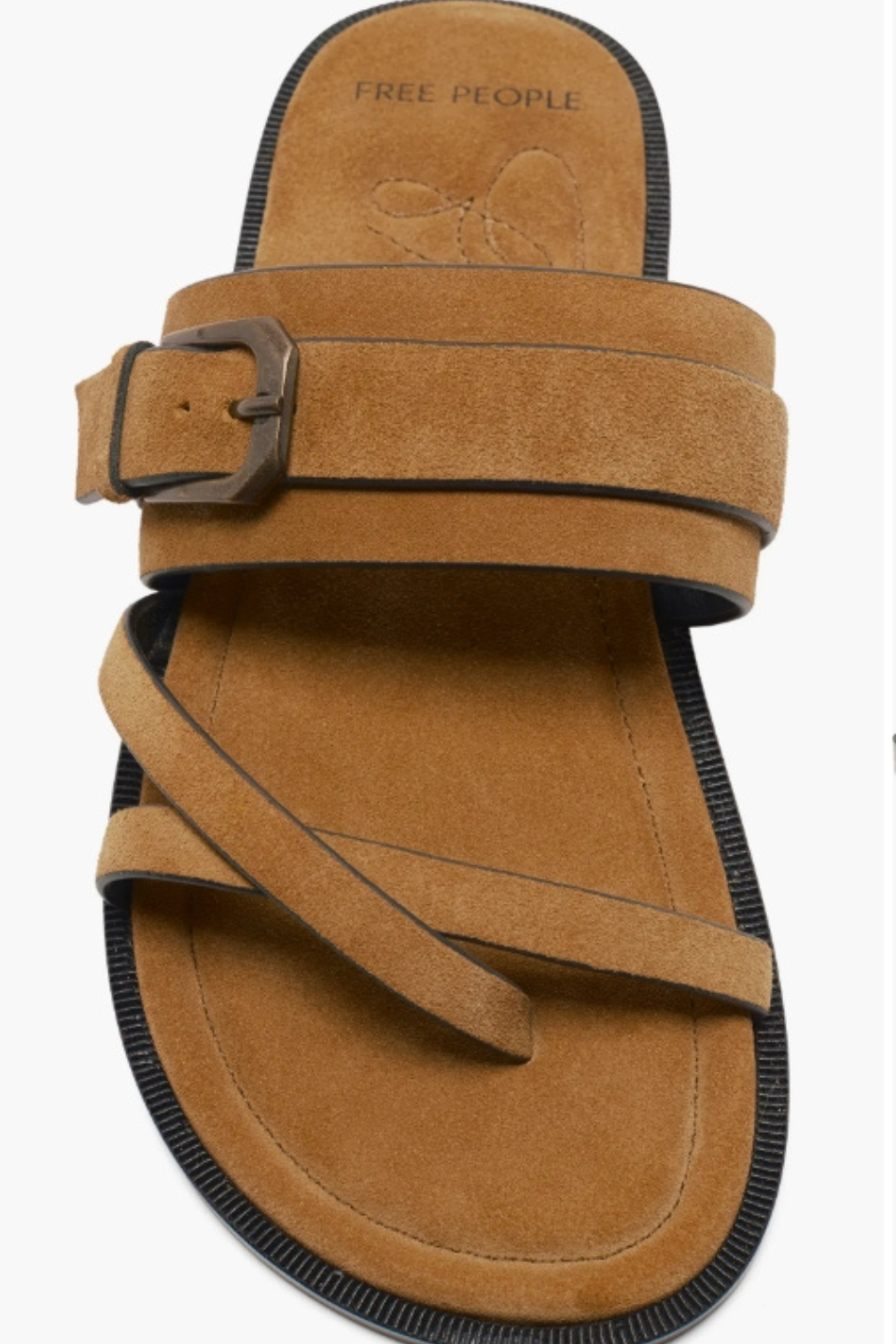 Belted Cross Strap Slide Sandal