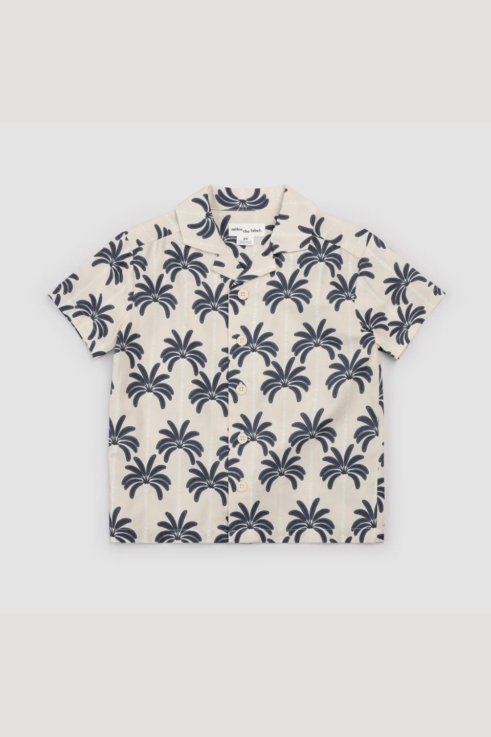 Palm Trees on Beige Camp Shirt - Hot Peppers Clothing
