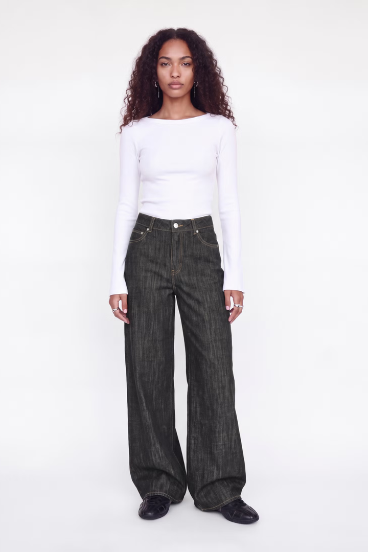 JJXX Oslo Mid-Waist Wide Flared Jeans