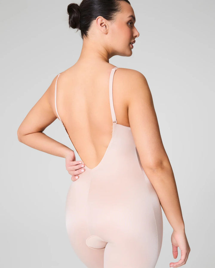 Plunge Low-Back Mid-Thigh Bodysuit
