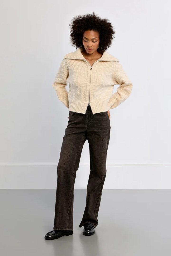 Molly Bracken Knitted Double Zipped Cardigan