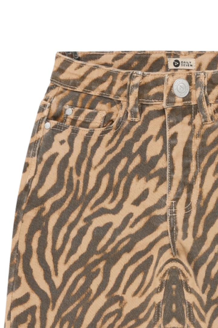 Daily Seven Jeans Barrel Fit Animal - Ginger Root