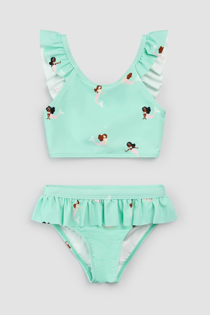 Mermaid Print on Aqua Bikini - Hot Peppers Clothing