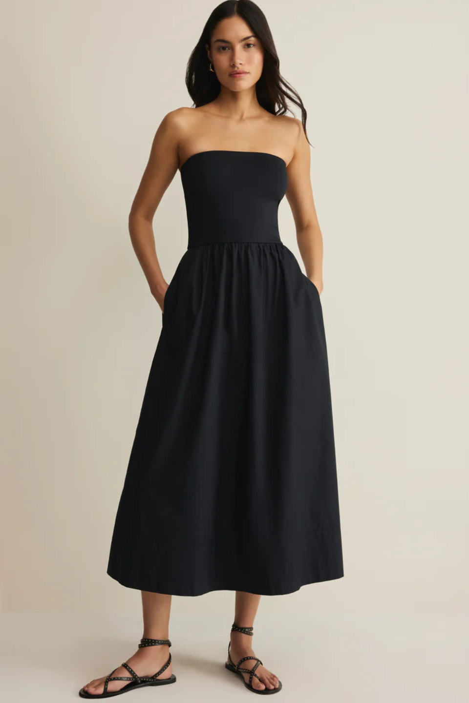 Z Suply Sunsought Strapless Midi Dress Z SUPPLY