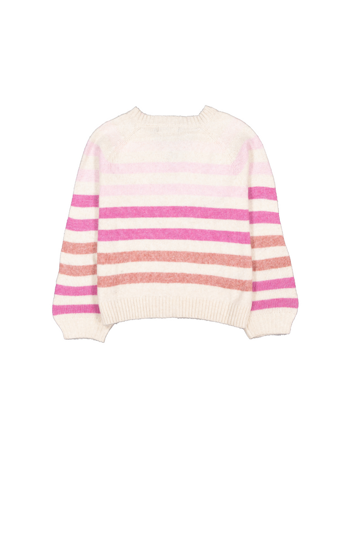 Magenta Striped Cardigan