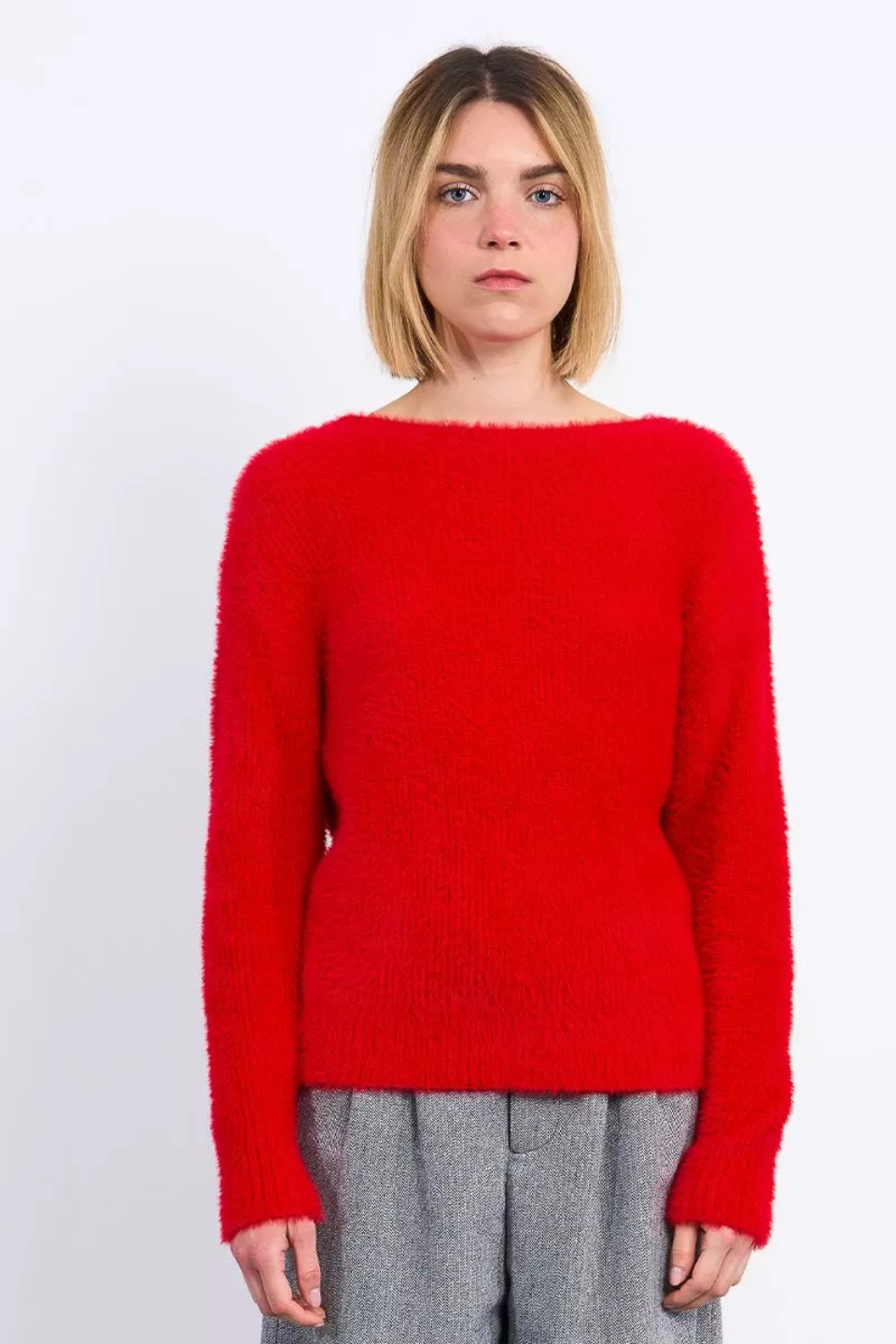 Fluffy knit sweater