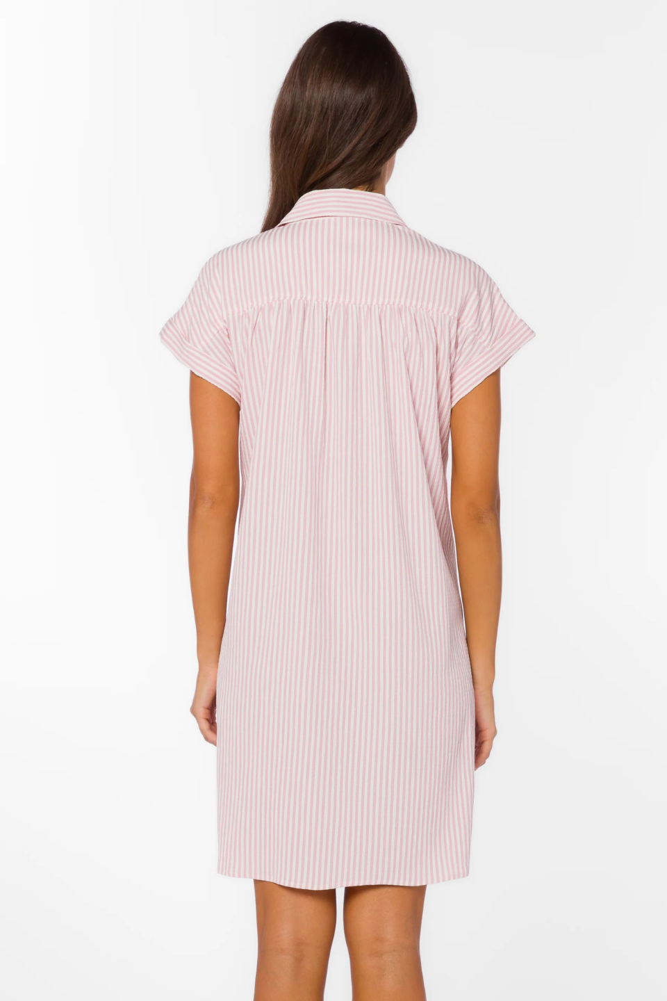 Merilee Pink Stripe Dress - Hot Peppers Clothing