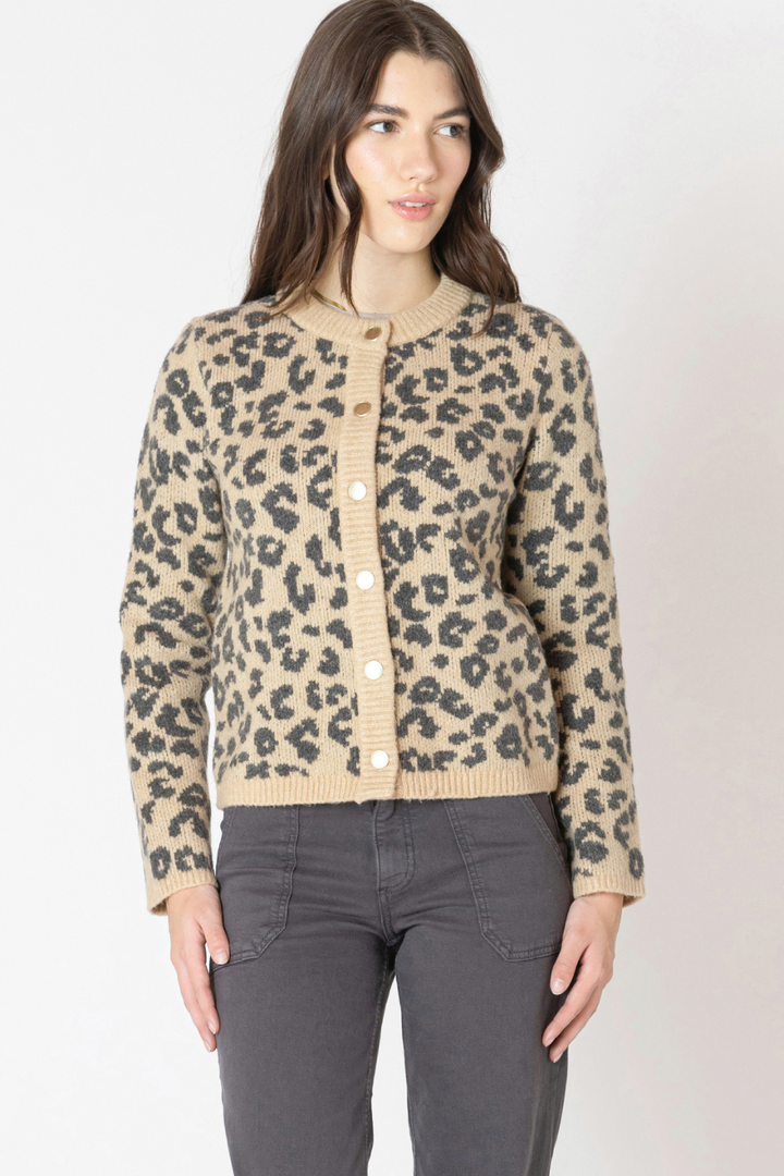 Seraphina Crewneck Patterned Cardigan