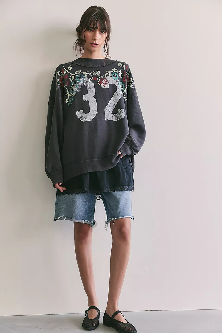 We The Free Palm Spring Turtleneck Graphic Pullover FREE PEOPLE