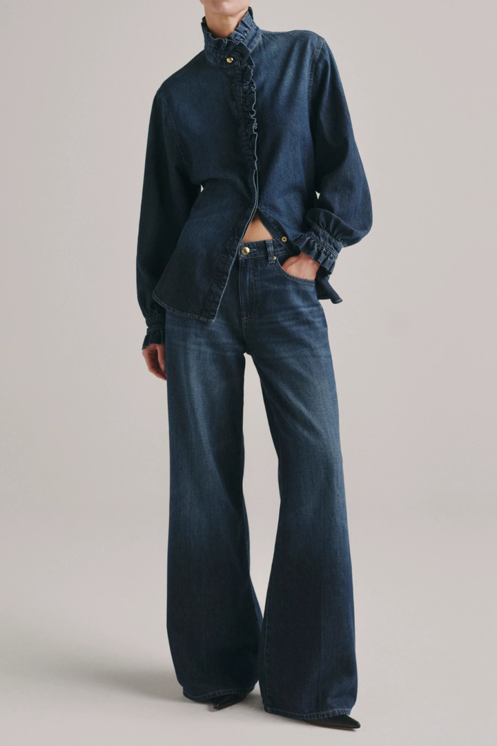 DL1961 Alex Baggy Wide Leg Low-Rise 32" Jeans