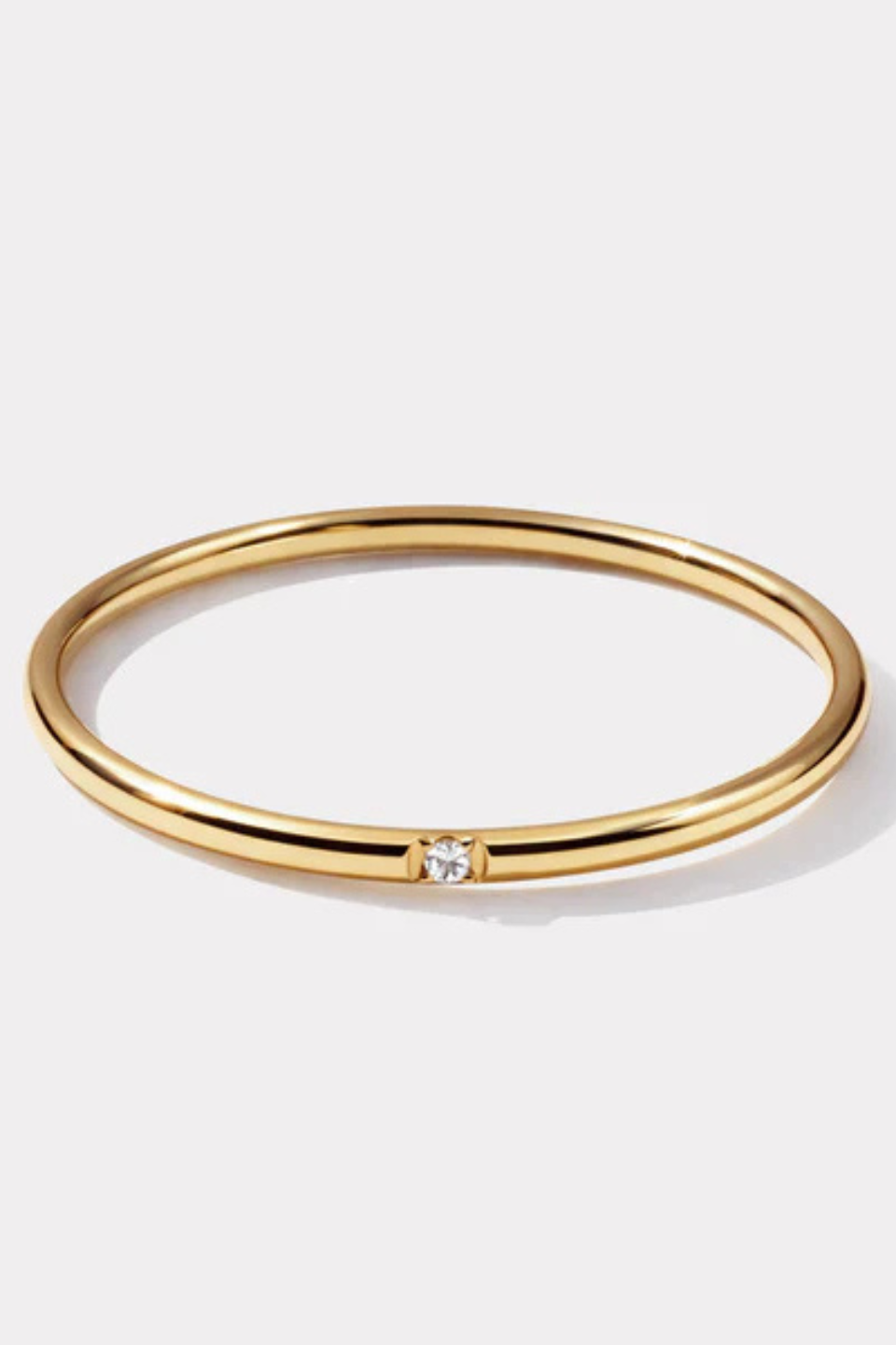 BIZOU Fine gold-plated stainless steel ring with delicate cubic zirconia BIZOU