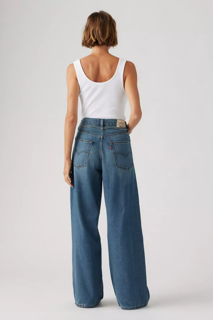 Xl Baggy Straight Linen+ Denim Jeans