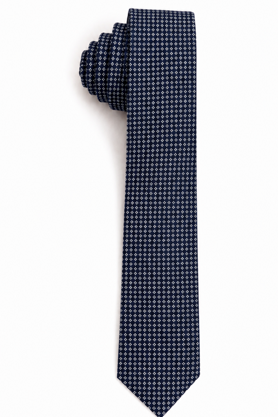 American Exchange Boys Silk Tie – Navy Diamond Print