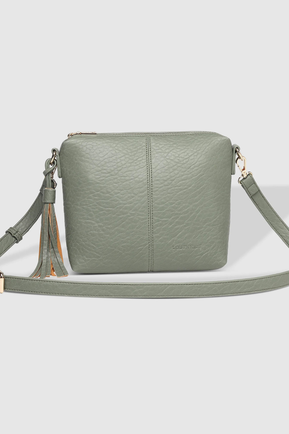 Kasey Textured Crossbody Bag in Khaki
