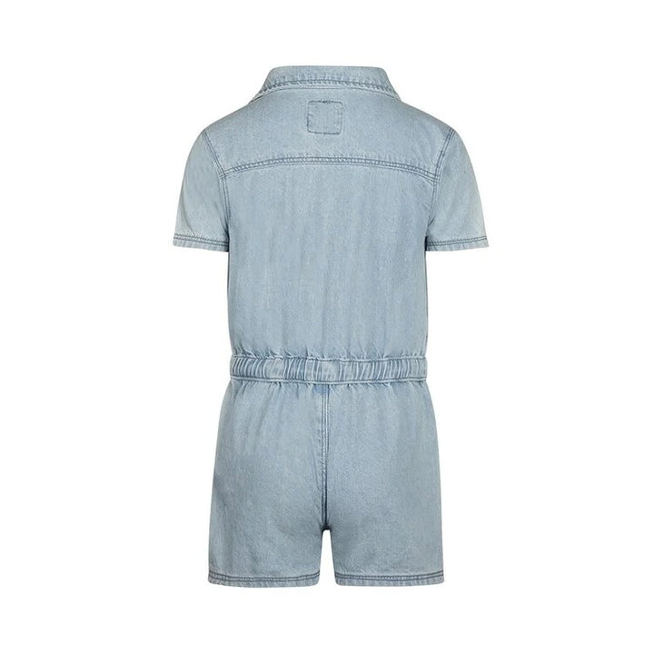 Denim Jumpsuit Short
