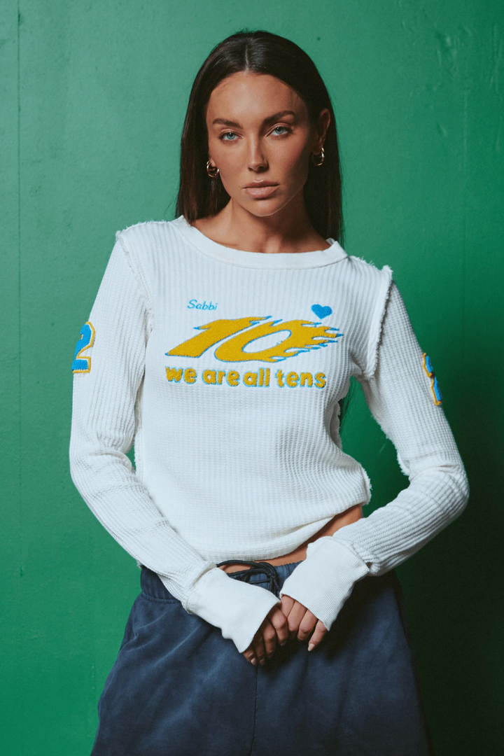 SABBI THE TEN ON REPEAT TOP - OFF WHITE