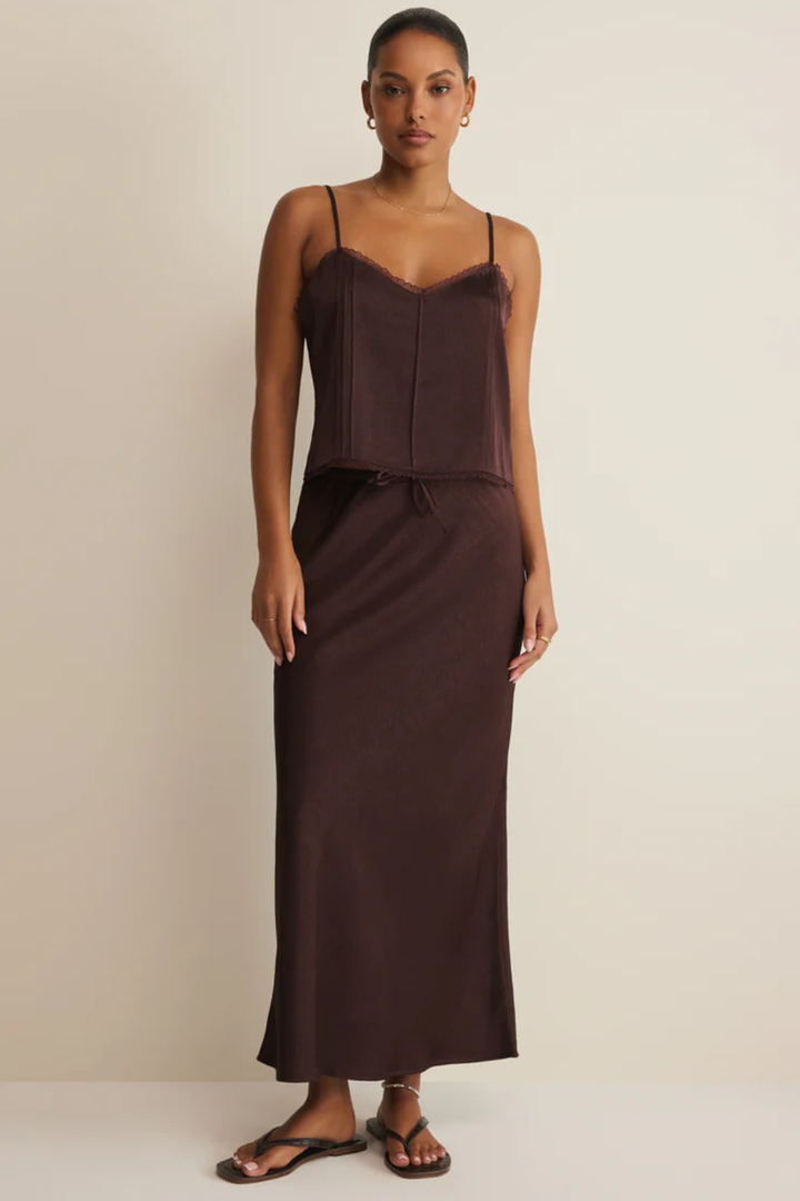 Z Supply Viva Satin Midi Skirt Z SUPPLY