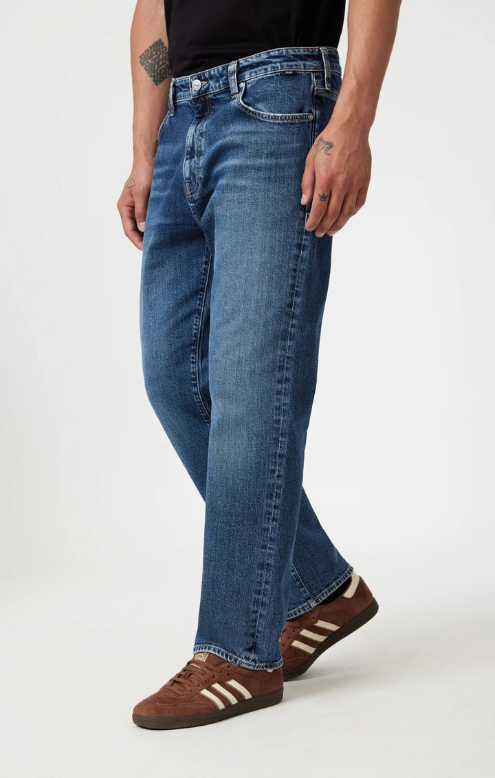 Marcel Loose Straight Leg Jeans | Mid Brushed Classic Blue