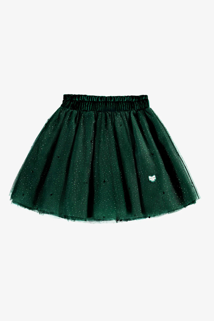 Green skirt in sequin