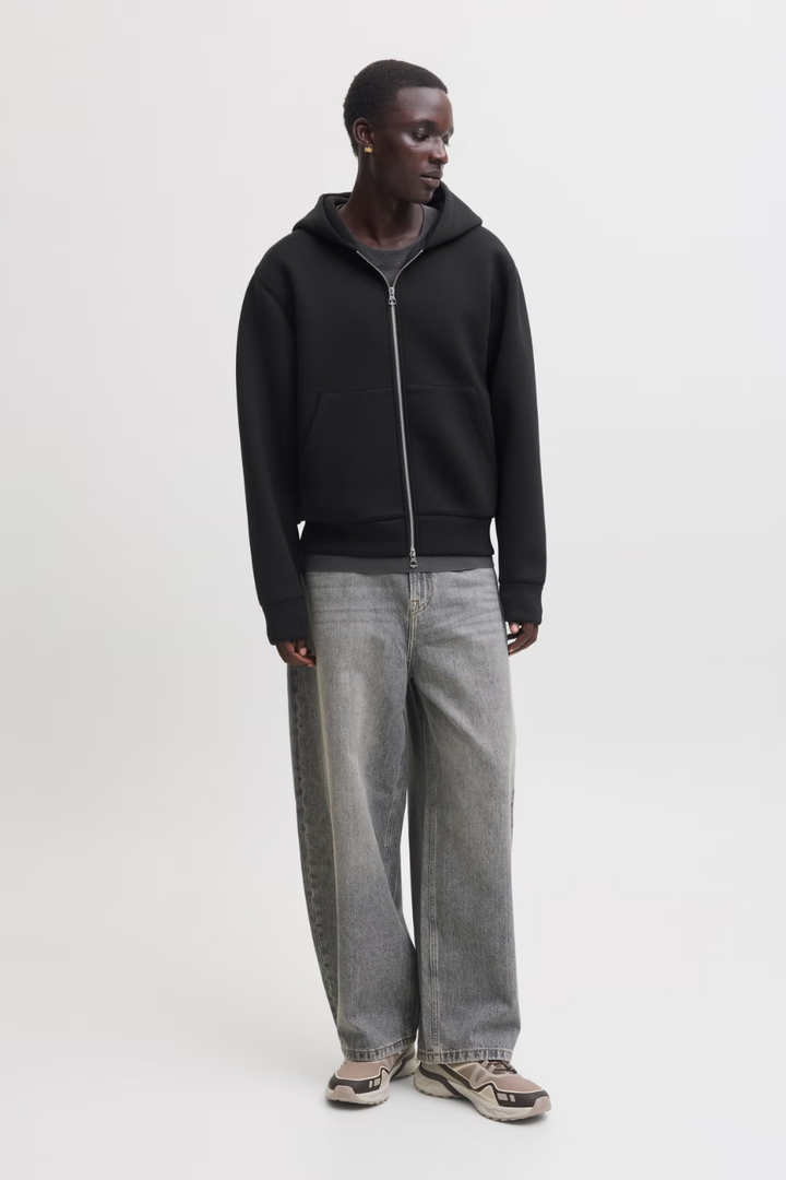 Jack &amp; Jones Loose Fit Scuba Zip Hoodie