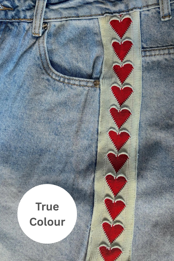 SABBI THE RAVING HEARTS DENIM SHORTS SABBI