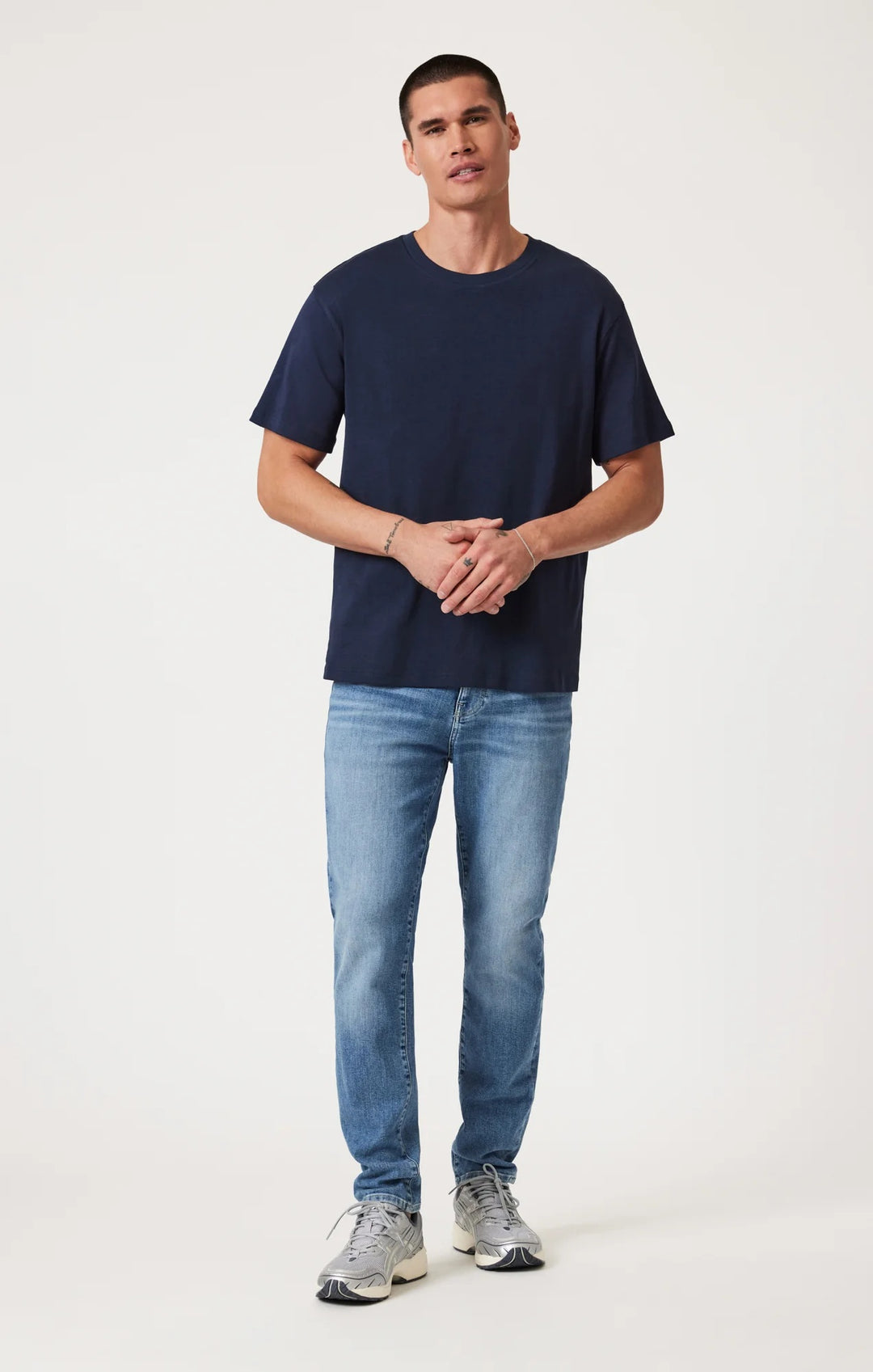 Steve Athletic Fit Jeans | Mid Brushed Classic Blue