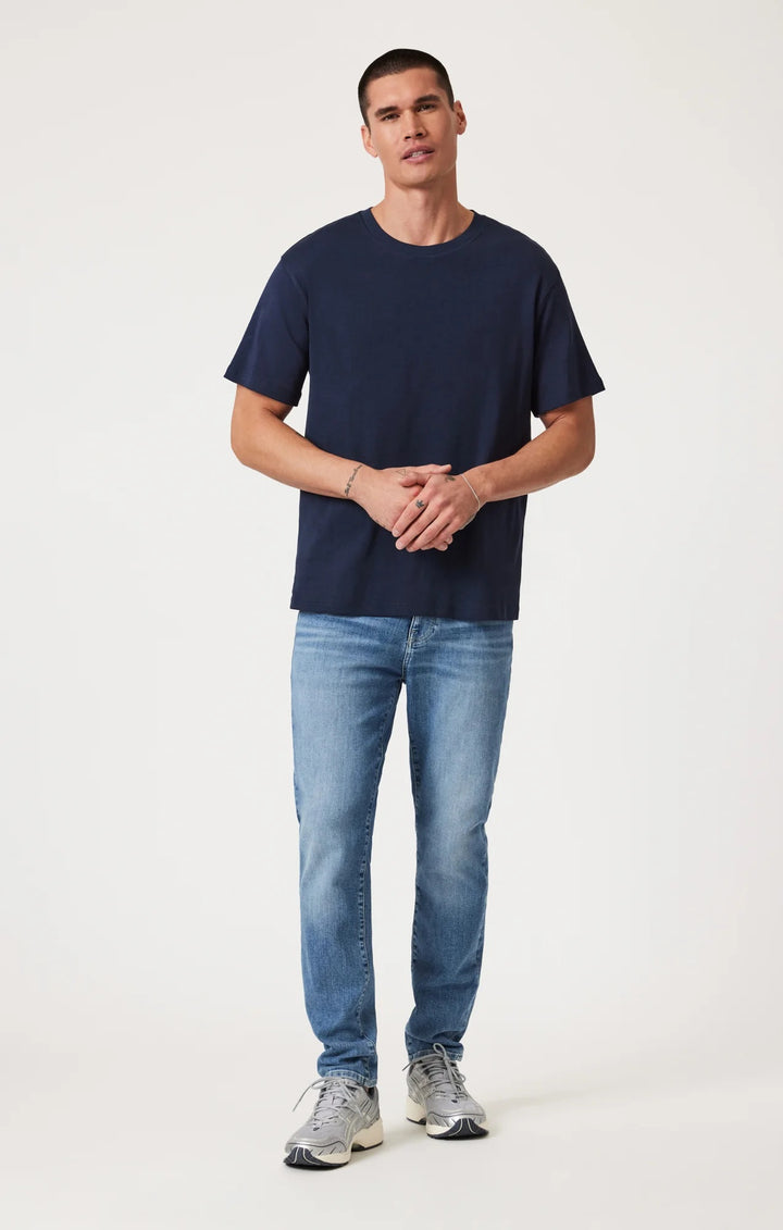 Steve Athletic Fit Jeans | Mid Brushed Classic Blue