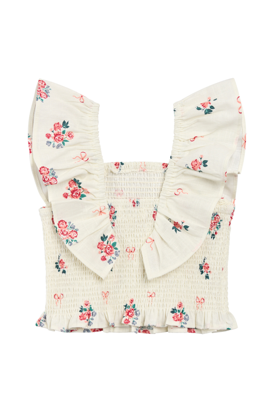 Smocked Flutter Sleeve Tank - Hot Peppers Clothing