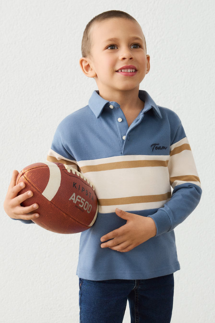Mayoral Boy Mixed Fabric Polo MAYORAL