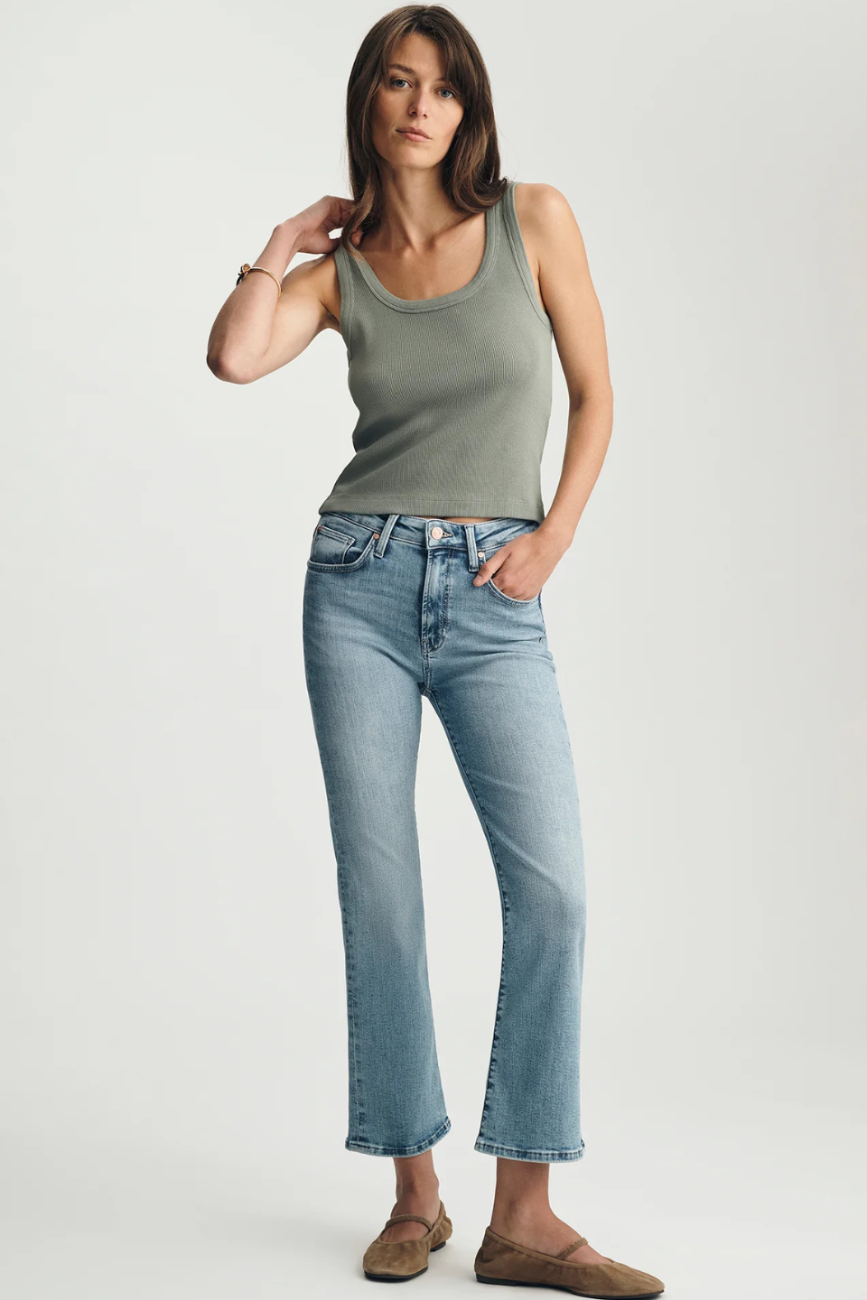 Mavi Ribbed Square Neck Tank Top MAVI