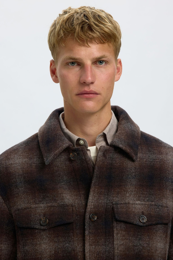 Selected Homme Mitch Wool Blend Shacket