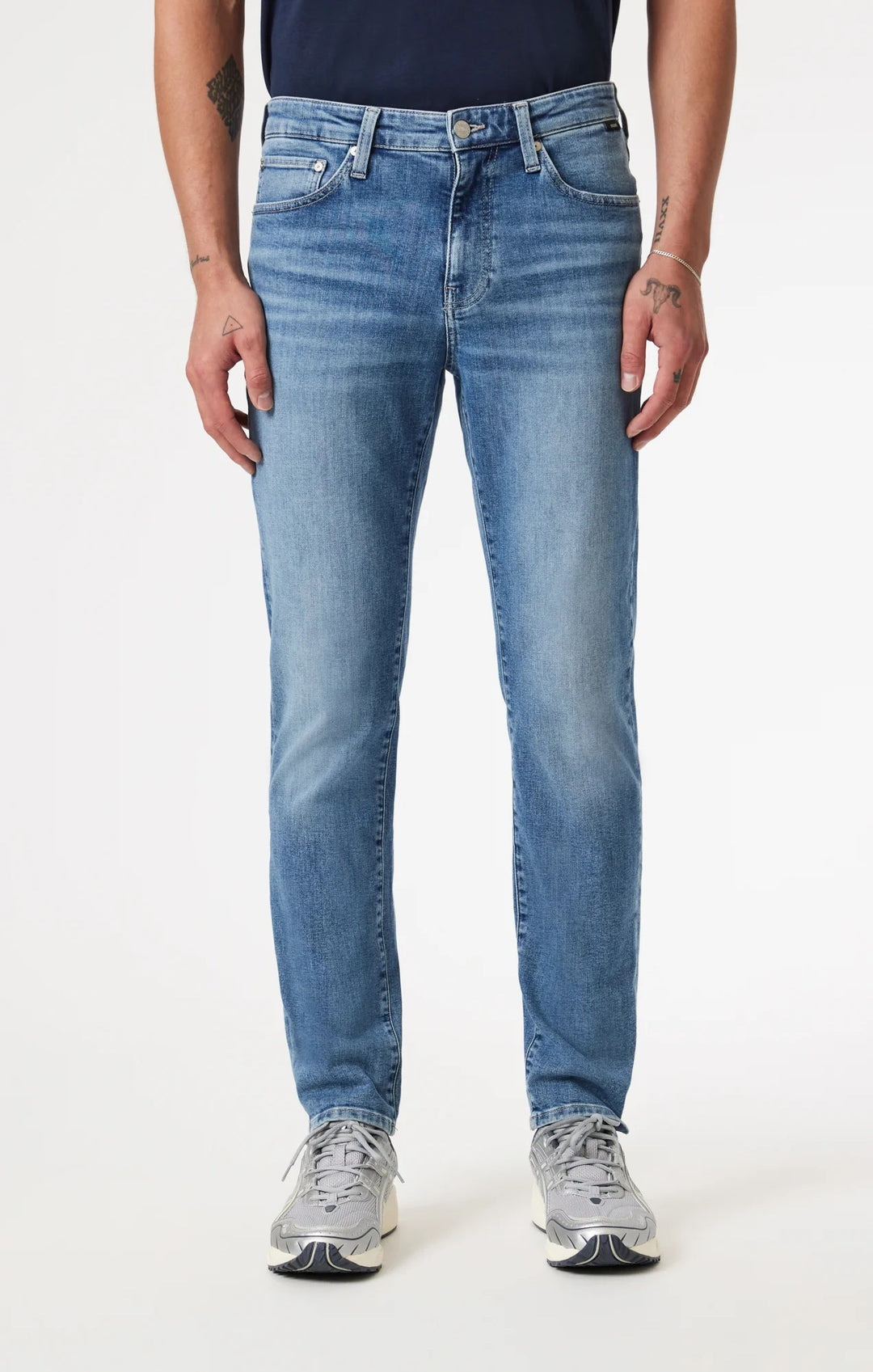 Steve Athletic Fit Jeans | Mid Brushed Classic Blue