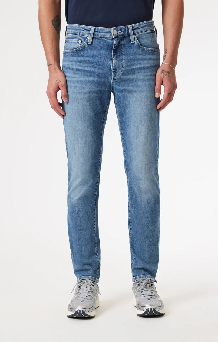 Steve Athletic Fit Jeans | Mid Brushed Classic Blue