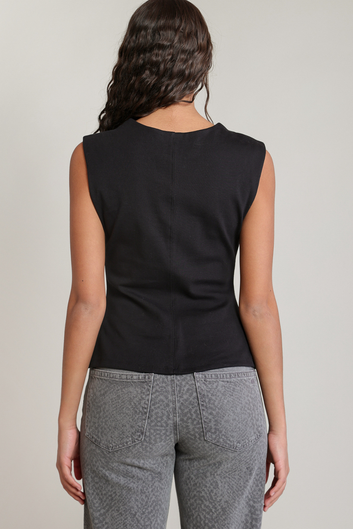 Dex Gemma Cinched-Waist Top