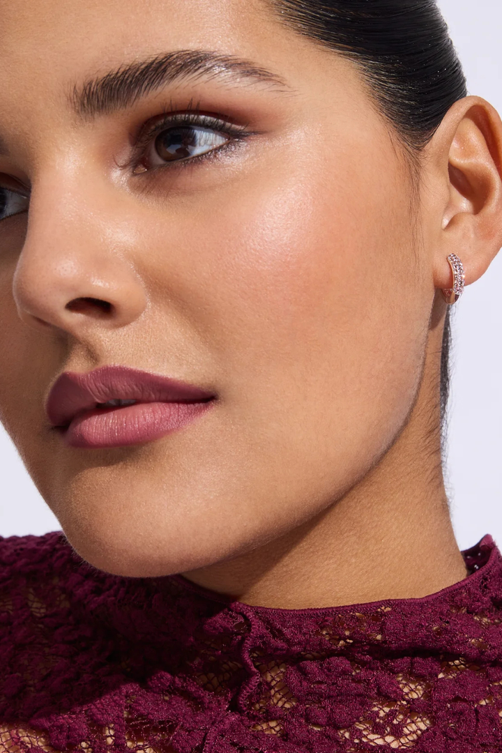 Rosé Always On Sparkle Hoop Earrings