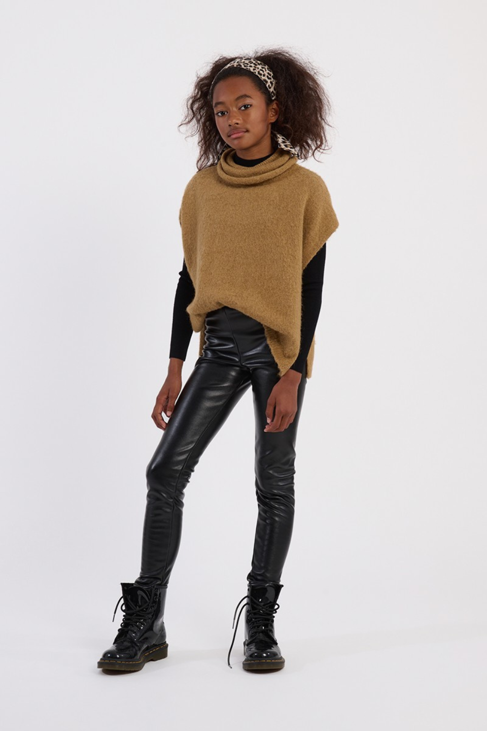 Faux leather leggings