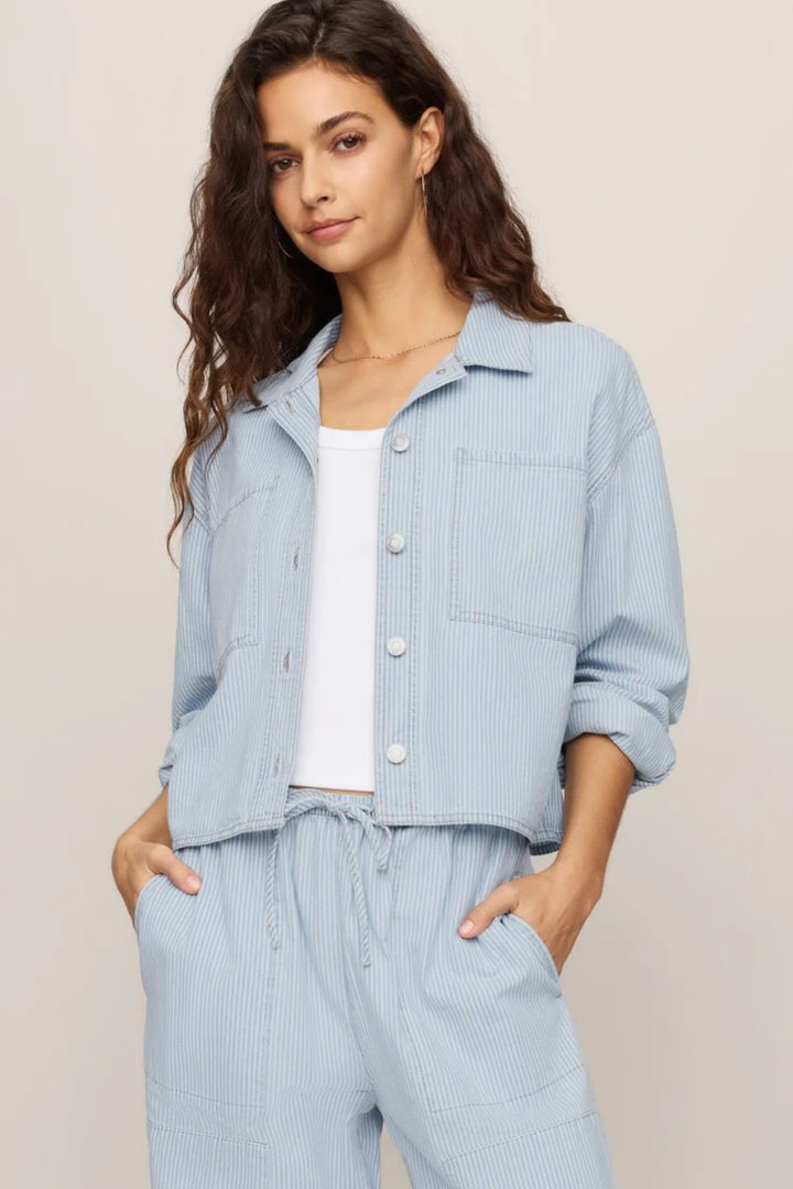 Z Supply Erin Soft Denim Railroad Jacket