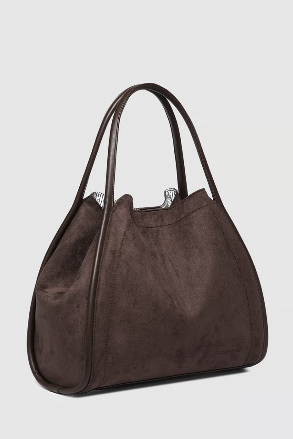 Sutton Shoulder Bag in Suede Chocolate