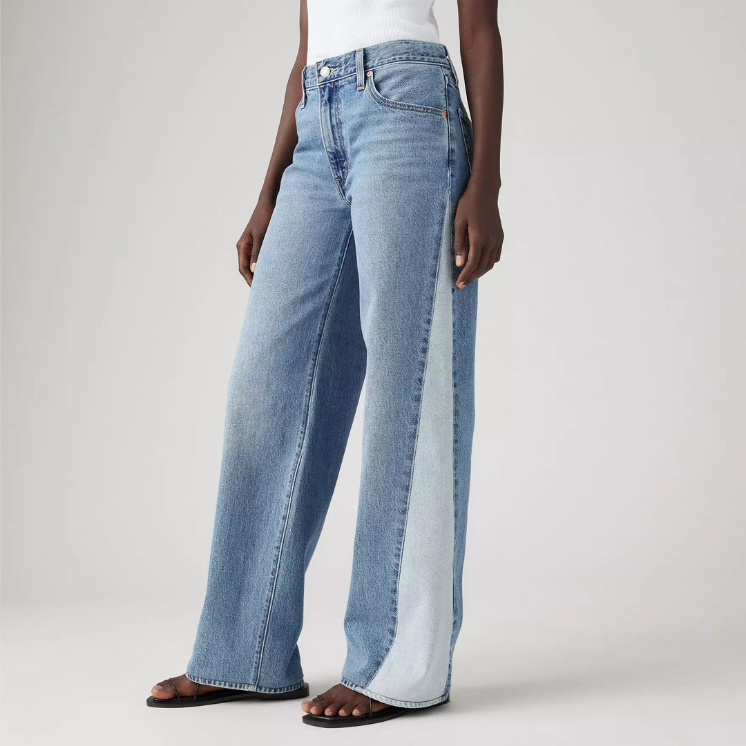 Baggy Dad Pieced Jeans